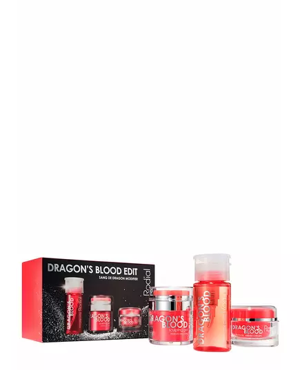 Set Rodial: Dragon's Blood Intense Hydration Cream For Face 50 ml + Dragon's Blood Sculpting Gel For Face 50 ml + Dragon's Blood Purifying Micellar Water For All Skin Types, 50 ml