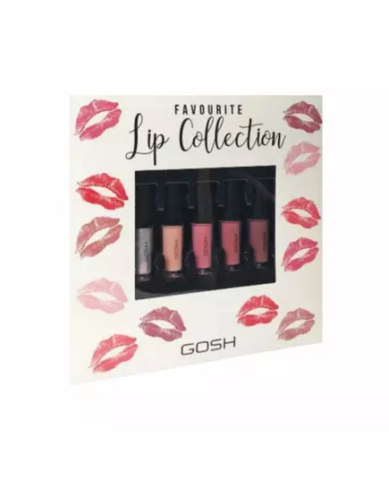 Ensemble Gosh Favorite Lip Collection Rouge à lèvres liquide, 5 pièces