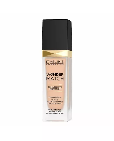 Eveline Cosmetics Wonder Match Skin Absolute Perfection Ölfrei Flüssige Grundierung 16 Hellbeige, 30 ml