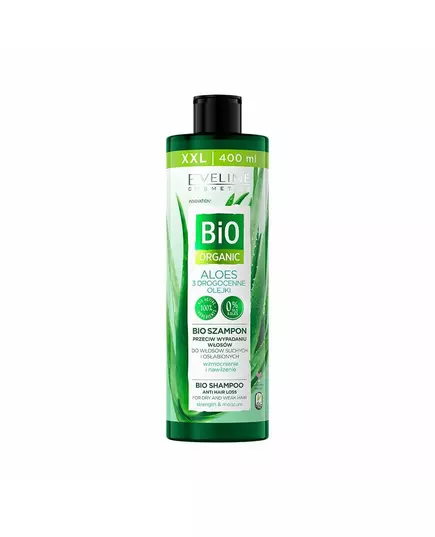 Eveline Cosmetics Bio Organic Aloès Shampooing Anti-chute de cheveux, 400 ml