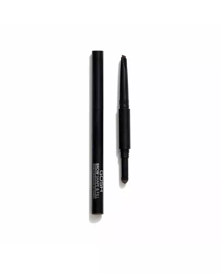 Gosh Shape & Fill Doppelt Augenbrauencreme-Stift 003 Dunkelbraun, 0,5 g