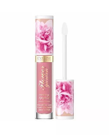 Eveline Cosmetics Flower Garden Glänzend Lipgloss 01 Delicate Rose, 4,5 ml