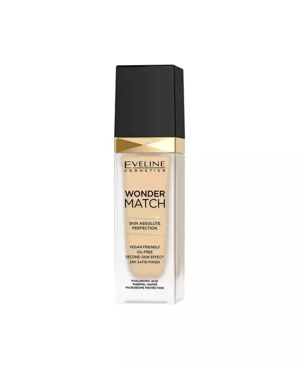 Eveline Cosmetics Wonder Match Skin Absolute Perfection Hydratisierend Flüssige Grundierung 05 Helles Porzellan, 30 ml