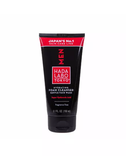 Hada Labo Tokyo Men Acide hyaluronique Élimine les impuretés Mousse nettoyante, 150 ml