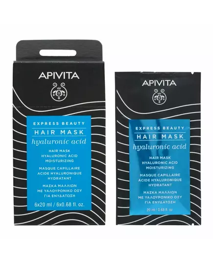 Apivita Hyaluronic Acid Haarbehandlungs-Crememaske Hydrating & Moisturising, 20 ml