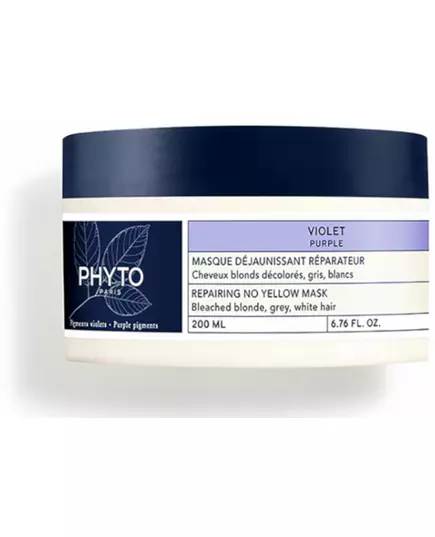 Phyto Anti-yellow Mask Phyto Violet Masque crème pour traitement des cheveux Réparation, 200 ml, image 3