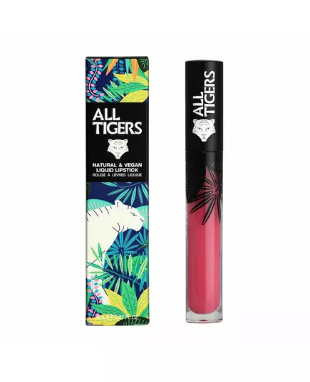 All Tigers Natural & Vegan Naturel Mat Gloss à lèvres 793 Dirige le monde, 8 ml, image 3