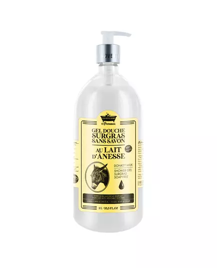 Les Petites Bains de Provence Donkey Milk Duschgel Für Körper Gesicht & Haar Für empfindliche Haut, 1000 ml, Bild 3