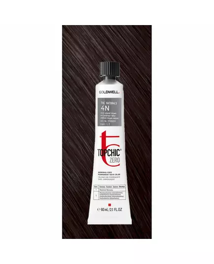 Goldwell TopChic Zero Permanente Haarfarbe 4N Mid Natural Brown, 60 ml, Bild 3
