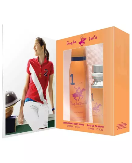 Gift Set Beverly Hills Polo Club: 1982 - Sport 1 Eau De Parfum For Women 50 ml + 1982 - Sport 1 Anti-Perspirant Deodorant Spray For Women, 50 ml