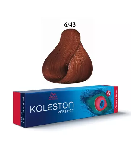 Wella Professionals Koleston Perfect Permanente Haarfarbe 6/43 Dark Blonde Golden Red, 60 ml, Bild 3