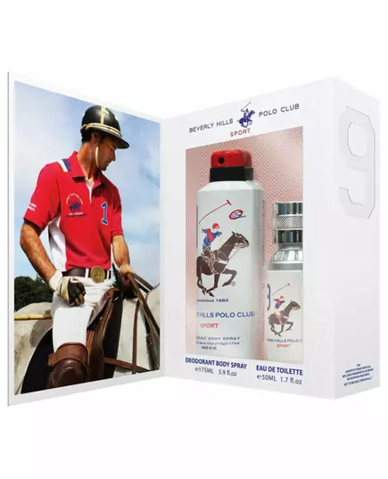 Gift Set Beverly Hills Polo Club: 1982 - Sport 8 Eau De Toilette For Men 50 ml + 1982 - Sport 9 Anti-Perspirant Deodorant Spray For Women, 50 ml, image 2