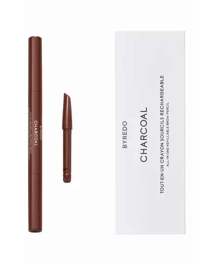 Set Duo Byredo All-In-One Crayon à sourcils Crayon à sourcils et brosse 2-en-1 04 Charbon de bois, 2 × 0,2 g