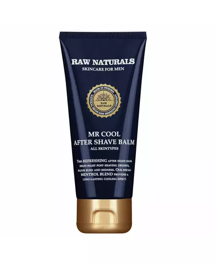 Raw Naturals Mr.Cool 100% végan Rafraîchissant Baume après-rasage, 100 ml