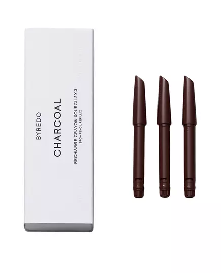 Set Trio Byredo All-In-One Crayon à sourcils crème 04 Charbon de bois Recharge, 3 pièces