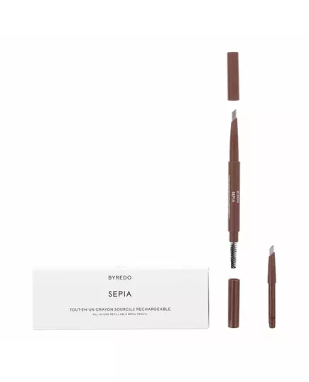 Byredo All-In-One Précision Double terminaison Crayon à sourcils et brosse 2-en-1 02 Sépia, 0,5 g