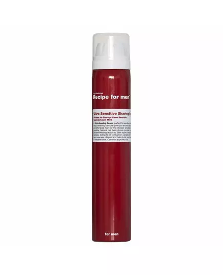 Recipe For Men Ultra Sensitive Shaving Foam Energetisierend Rasierschaum, 100 ml