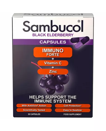 Sambucol Immuno Forte+ Vitamin C + Zink Unterstützen Sie das Immunsystem Kapseln 30 kapseln, Bild 3