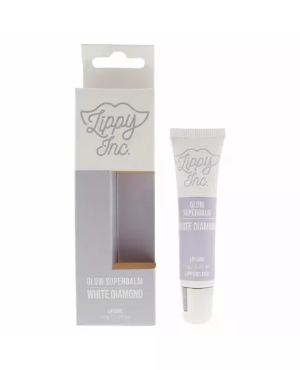 Lippy Inc. Glow Superbalm White Diamond Finition brillante Baume à lèvres, 10 g, image 3