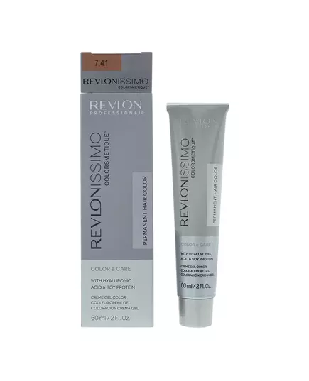 Revlon Revlonissimo Colorsmetique Permanente Haarfarbe 7.41 Hazel Blonde, 60 ml