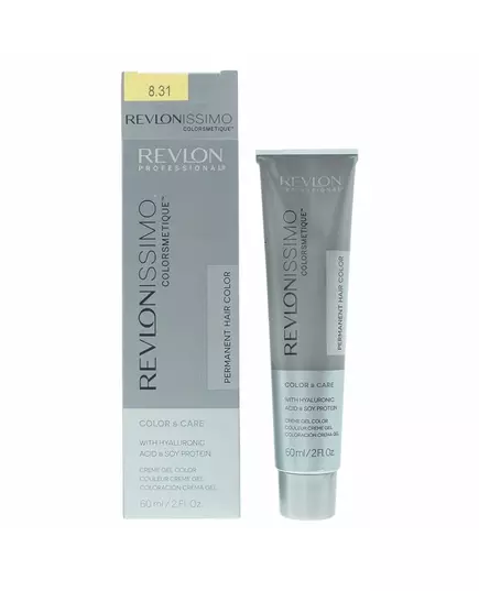 Revlon Revlonissimo Colorsmetique KER-HA Komplex Permanente Haarfarbe 8.31 Light Beige Blonde, 60 ml