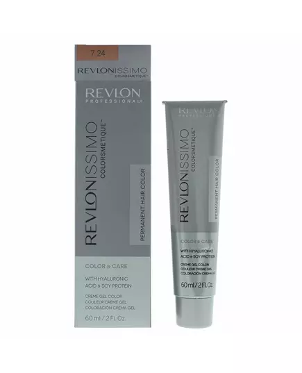 Revlon Revlonissimo Colorsmetique Teinture permanente pour cheveux 7.24 Coppery Pearl Blonde, 60 ml