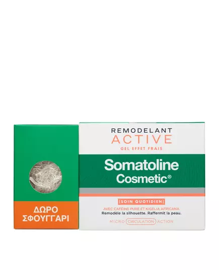 Set Somatoline Cosmetic: Active Fresh Effect Sculpting Local Treatment Gel 250 ml + Somatoline Cleanse and Scrub Body Sponge, 250 ml