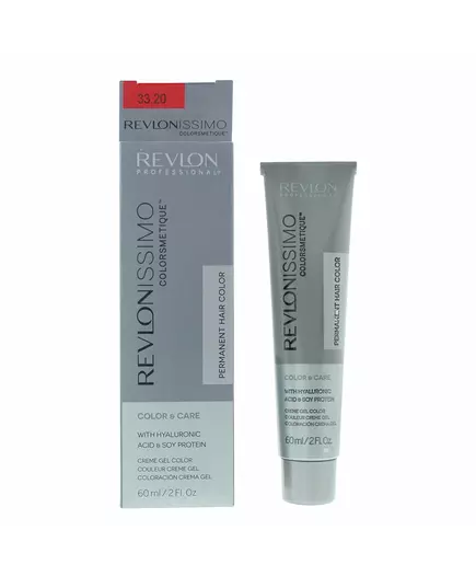 Revlon Revlonissimo Colorsmetique Protéine de soja Teinture permanente pour cheveux 33.20 Intense Dark Burgundy, 60 ml