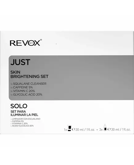 Skin Brightening Set Revox B77: Just Caffeine 5% Anti-Dark Circles Day Eye Serum 30 ml + Just Vitamin C 2% Anti-Oxidant Serum For Face 30 ml + Just Glycolic Acid 20% Toning Serum For Face 30 ml + Just Squalane Eliminates Impurities Cleansing Cream, image 3