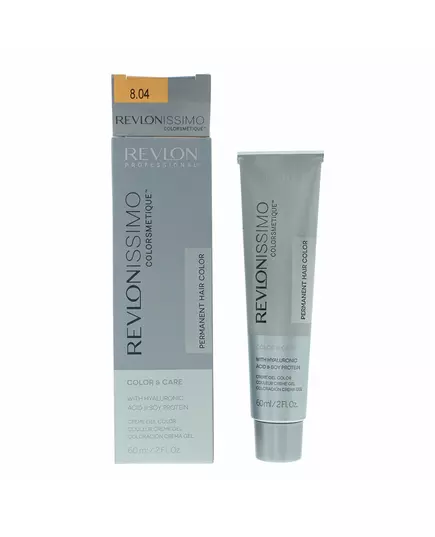 Revlon Revlonissimo Colorsmetique Teinture permanente pour cheveux 8.04 Light Pale Copper Blonde, 60 ml