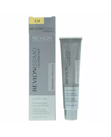 Revlon Revlonissimo Colorsmetique Teinture permanente pour cheveux 8.34 Light Coppery Gold Blonde, 60 ml