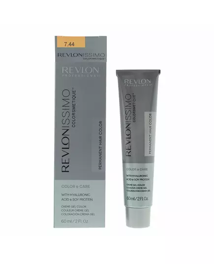 Revlon Revlonissimo Colorsmetique Teinture permanente pour cheveux 7.44 Medium Intensive Copper Blonde, 60 ml