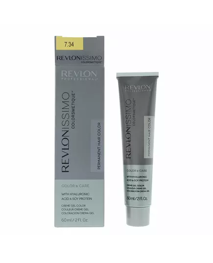 Revlon Revlonissimo Colorsmetique KER-HA Komplex Permanente Haarfarbe 7.34 Medium Copper Gold Blonde, 60 ml, Bild 2