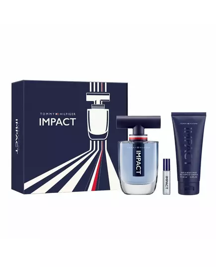 Set Tommy Hilfiger: Impact Eau De Toilette For Men 50 ml + Impact Eau De Toilette For Men 4 ml + Impact Shower Gel Body, 3 pièces
