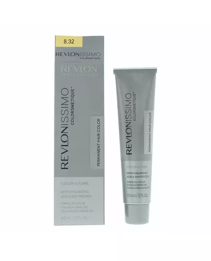 Revlon Revlonissimo Colorsmetique Teinture permanente pour cheveux 8.32 Light Golden Pearl Blonde, 60 ml