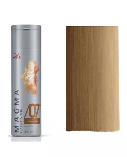 Wella Professionals Magma By Blondor Crème tonifiante pour coloration capillaire /07+ Dark Chestnut Pour les techniques de feuillure et à main levée, 120 g