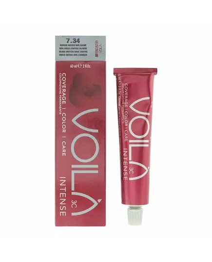 Intercosmo Voila 3C Intense Permanente Haarfarbe 7.34 Medium Golden Copper Blonde, 60 ml