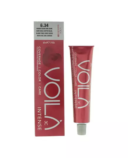 Intercosmo Voila 3C Intense Permanente Haarfarbe 6.34 Dark Golden Copper Blonde, 60 ml, Bild 2