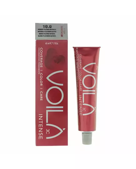 Intercosmo Voila 3C Intense Teinture permanente pour cheveux 10.0 Natural Platinum Blonde, 60 ml