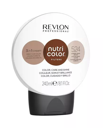 Revlon Nutri Color Filters Haarfarben-Creme-Maske Farbverbesserung 524 Coppery Pearl Brown, 240 ml