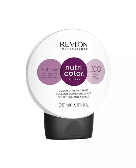 Revlon Nutri Color Filters Crème tonifiante pour coloration capillaire 200 Violet, 240 ml