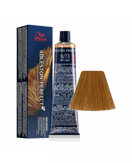 Wella Professionals Koleston Perfect Me+ Teinture permanente pour cheveux 8/73 Light Blond Golden Chestnut, 60 ml