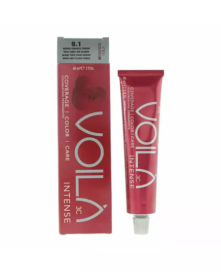 Intercosmo Voila 3C Intense Teinture permanente pour cheveux 9.1 Very Light Ash Blonde, 60 ml, image 4