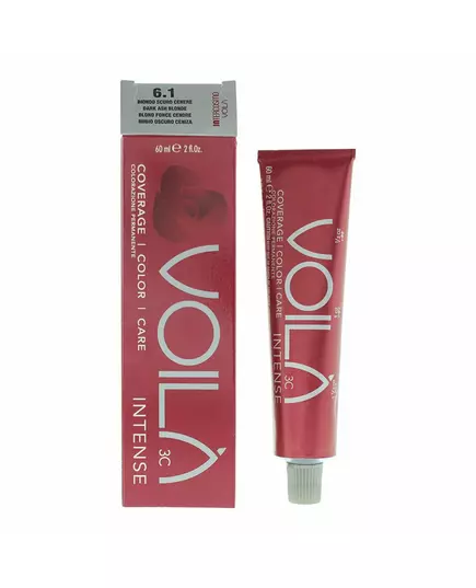 Intercosmo Voila 3C Intense Nährend Permanente Haarfarbe 6.1 Dark Ash Blonde, 60 ml