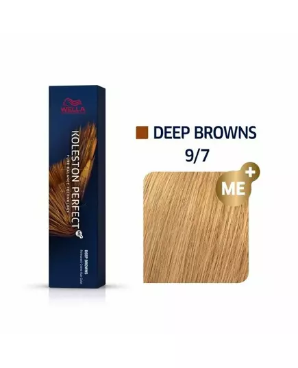 Wella Professionals Koleston Perfect Me+ Teinture permanente pour cheveux 9/7 Bright Blond Chestnut, 60 ml