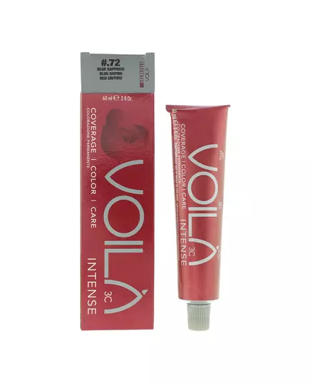 Intercosmo Voila 3C Intense Teinture permanente pour cheveux 72 Blue Sapphire, 60 ml, image 2