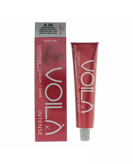Intercosmo Voila 3C Intense Teinture permanente pour cheveux 6.35 Dark Blonde Intense Mahogany, 60 ml, image 2