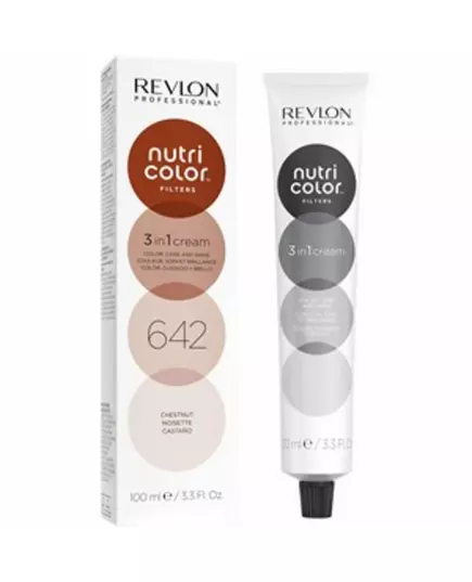 Revlon Nutri Color Filters Haarfarben-Creme-Maske Farbverbesserung 624 Chestnut, 100 ml