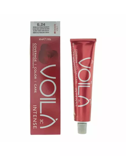 Intercosmo Voila 3C Intense Permanente Haarfarbe 6.24 Dark Iridescent Copper Blonde, 60 ml