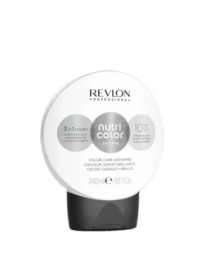 Revlon Nutri Color Filters Teinture capillaire semi-permanente 1011 Intense Silver, 240 ml